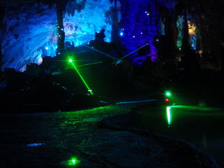 light show in cavern