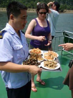 Lunch specials on boat