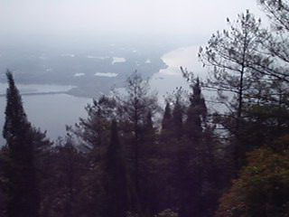 scene from half way up cable car to Western Hill